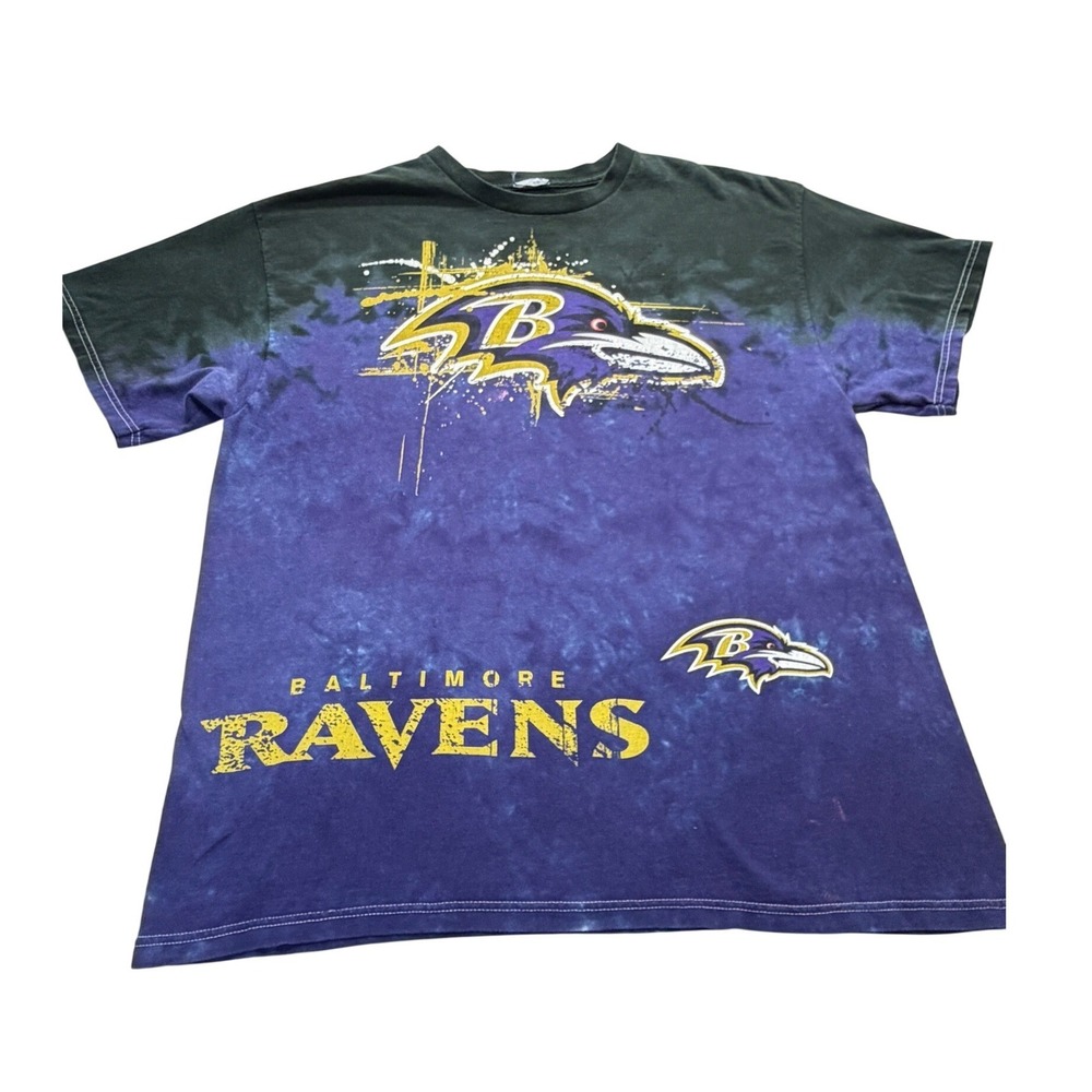 Baltimore Ravens Graphic T Shirt Men's Purple Black NFL Football Tee